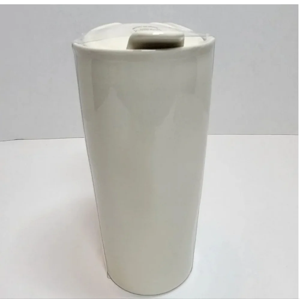 Rae Dunn Pumpkin Spice Ceramic Travel Tumbler Mug Cup with Lid Fall Autumn